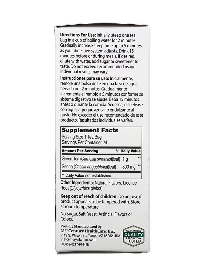 21st Century Herbal Slimming Green Tea 24 Tea Bags (48 G) - Image 3